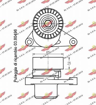 Autokit 03.80952 - Tendicinghia, Cinghia Poly-V autozon.pro