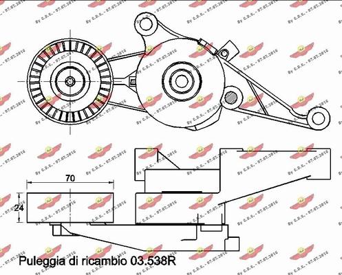 Autokit 03.80916 - Tendicinghia, Cinghia Poly-V autozon.pro