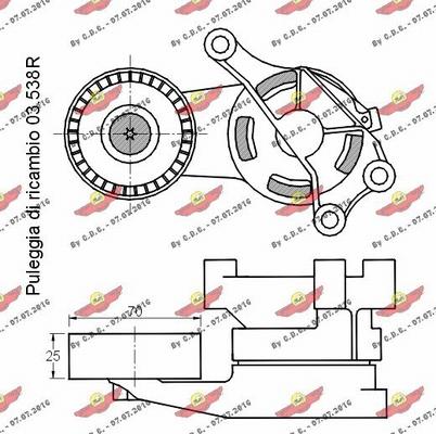 Autokit 03.80917 - Tendicinghia, Cinghia Poly-V autozon.pro