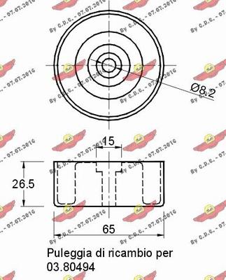 Autokit 03.80980 - Galoppino / Guidacinghia, Cinghia Poly-V autozon.pro