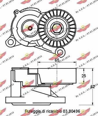 Autokit 03.80495 - Tendicinghia, Cinghia Poly-V autozon.pro