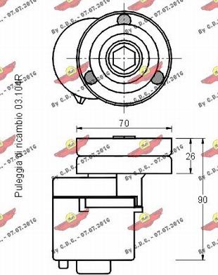 Autokit 03.80441 - Tendicinghia, Cinghia Poly-V autozon.pro