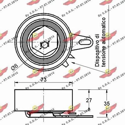 Autokit 03.80404 - Rullo tenditore, Cinghia dentata autozon.pro