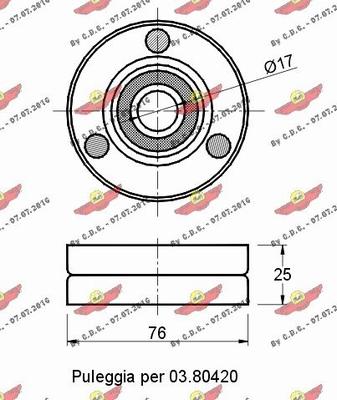 Autokit 03.80407 - Galoppino / Guidacinghia, Cinghia Poly-V autozon.pro