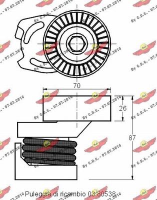 Autokit 03.80418 - Tendicinghia, Cinghia Poly-V autozon.pro