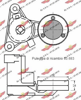 Autokit 03.80478 - Tendicinghia, Cinghia Poly-V autozon.pro