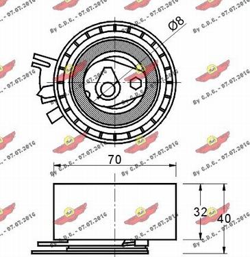 Autokit 03.80516 - Rullo tenditore, Cinghia dentata autozon.pro