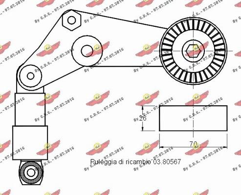 Autokit 03.80585 - Tendicinghia, Cinghia Poly-V autozon.pro