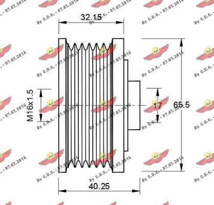 Autokit 03.80522/C - Puleggia cinghia, Alternatore autozon.pro