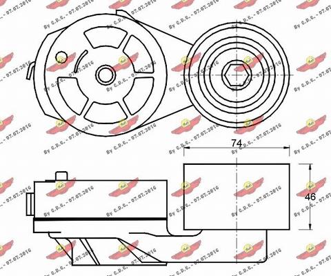 Autokit 03.80619 - Tendicinghia, Cinghia Poly-V autozon.pro