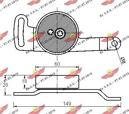 Autokit 03.80153M - Tendicinghia, Cinghia Poly-V autozon.pro