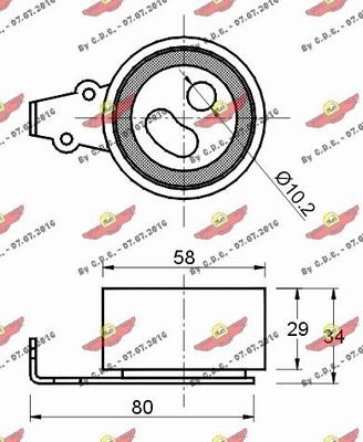 Autokit 03.80168 - Rullo tenditore, Cinghia dentata autozon.pro