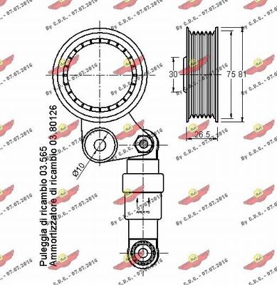 Autokit 03.80137 - Tendicinghia, Cinghia Poly-V autozon.pro