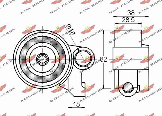 Autokit 03.80863 - Rullo tenditore, Cinghia dentata autozon.pro