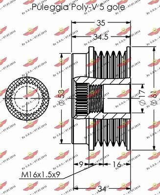 Autokit 03.80345 - Puleggia cinghia, Alternatore autozon.pro