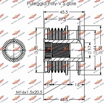 Autokit 03.80348 - Puleggia cinghia, Alternatore autozon.pro