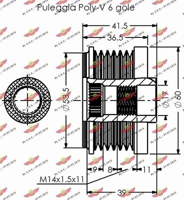 Autokit 03.80357 - Puleggia cinghia, Alternatore autozon.pro