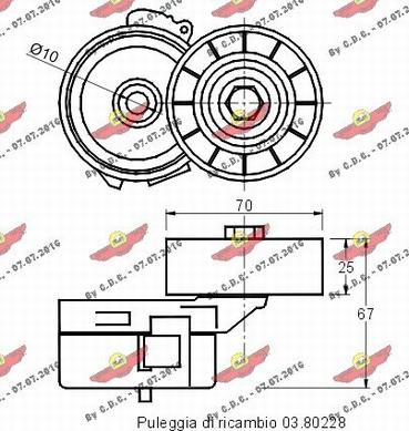 Autokit 03.80258 - Tendicinghia, Cinghia Poly-V autozon.pro