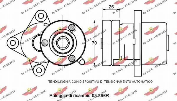 Autokit 03.80206 - Tendicinghia, Cinghia Poly-V autozon.pro