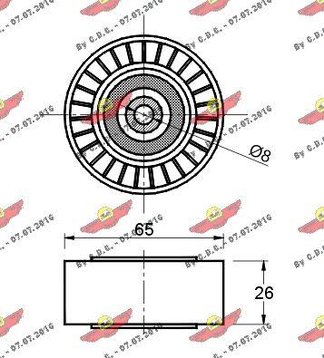 Autokit 03.80754 - Galoppino / Guidacinghia, Cinghia Poly-V autozon.pro