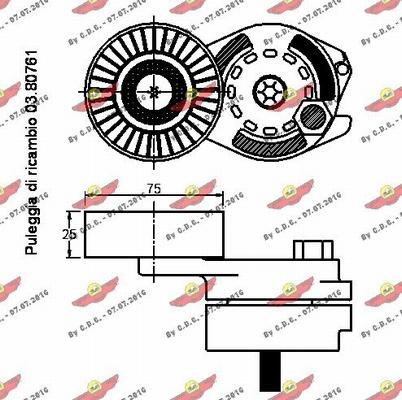 Autokit 03.80760 - Tendicinghia, Cinghia Poly-V autozon.pro