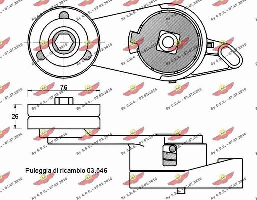 Autokit 03.80712 - Tendicinghia, Cinghia Poly-V autozon.pro