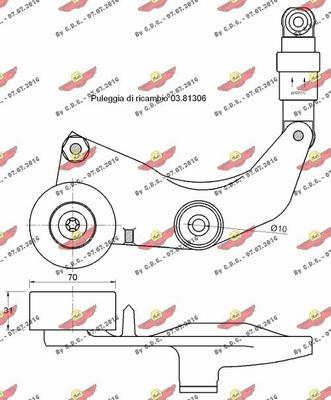 Autokit 03.81967 - Tendicinghia, Cinghia Poly-V autozon.pro