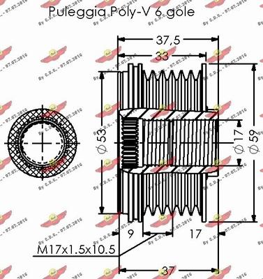 Autokit 03.81919 - Puleggia cinghia, Alternatore autozon.pro