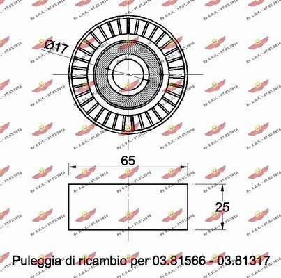 Autokit 03.81567 - Galoppino / Guidacinghia, Cinghia Poly-V autozon.pro