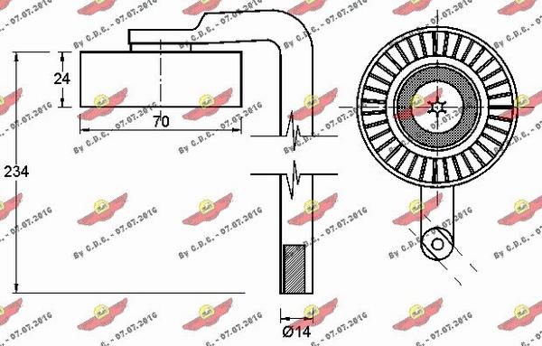 Autokit 03.81588 - Tendicinghia, Cinghia Poly-V autozon.pro