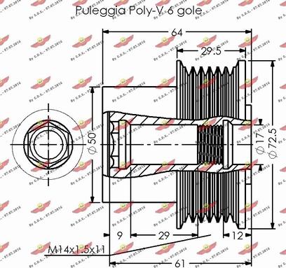 Autokit 03.81697 - Puleggia cinghia, Alternatore autozon.pro