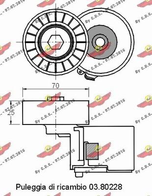 Autokit 03.81099 - Tendicinghia, Cinghia Poly-V autozon.pro