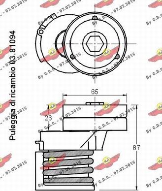 Autokit 03.81093 - Tendicinghia, Cinghia Poly-V autozon.pro