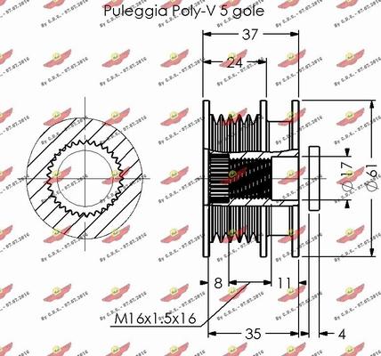 Autokit 03.81003M - Puleggia cinghia, Alternatore autozon.pro