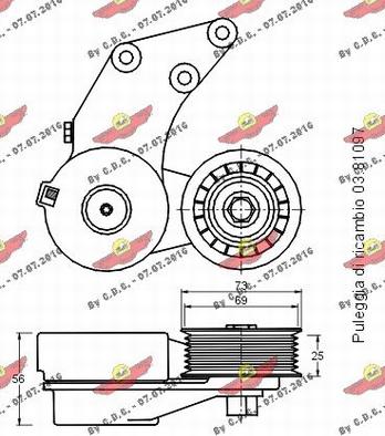 Autokit 03.81019 - Tendicinghia, Cinghia Poly-V autozon.pro