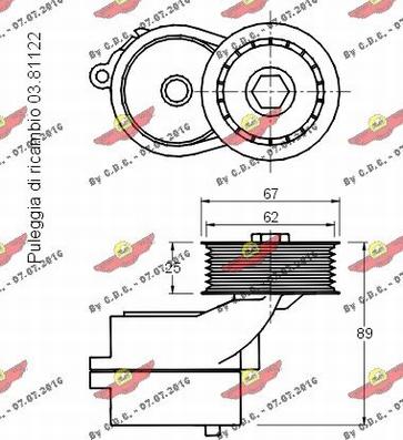 Autokit 03.81087 - Tendicinghia, Cinghia Poly-V autozon.pro