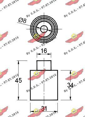 Autokit 03.81033 - Galoppino / Guidacinghia, Cinghia dentata autozon.pro