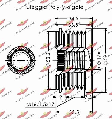 Autokit 03.81804 - Puleggia cinghia, Alternatore autozon.pro