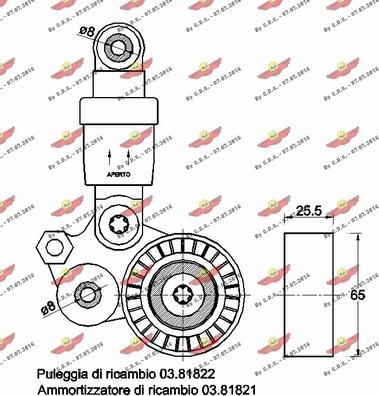 Autokit 03.81820 - Tendicinghia, Cinghia Poly-V autozon.pro