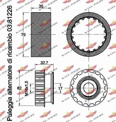 Autokit 03.81226C - Puleggia cinghia, Alternatore autozon.pro