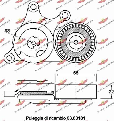 Autokit 03.81784 - Tendicinghia, Cinghia Poly-V autozon.pro