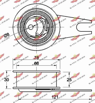 Autokit 03.355 - Rullo tenditore, Cinghia dentata autozon.pro