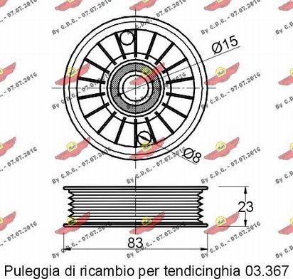 Autokit 03.367R - Galoppino / Guidacinghia, Cinghia Poly-V autozon.pro