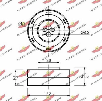 Autokit 03.297 - Rullo tenditore, Cinghia dentata autozon.pro