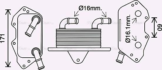 Ava Quality Cooling AI3404 - Radiatore olio, Olio motore autozon.pro