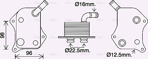 Ava Quality Cooling AI3414 - Radiatore olio, Olio motore autozon.pro