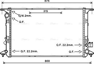 Ava Quality Cooling AI2365 - Radiatore, Raffreddamento motore autozon.pro