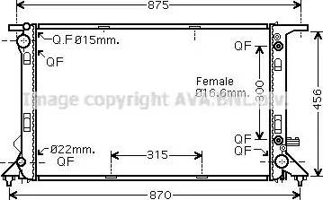 Ava Quality Cooling AI 2291 - Radiatore, Raffreddamento motore autozon.pro