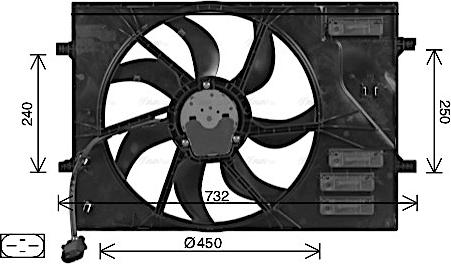 Ava Quality Cooling AI7525 - Ventola, Raffreddamento motore autozon.pro