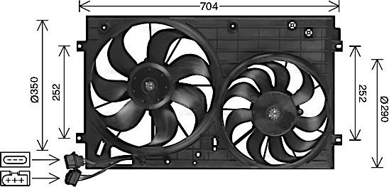 Ava Quality Cooling AI7526 - Ventola, Raffreddamento motore autozon.pro